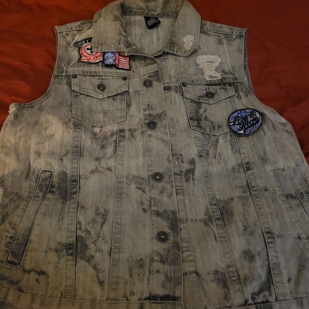 Vintage south pole denim vest